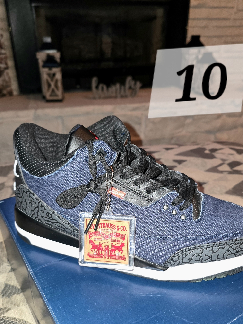 Levi's Men’s Denim Navy and Black Low-Top Sneakers